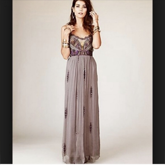 FREE PEOPLE Artemis Grecian Maxi Dress Size 2 - Picture 3 of 11